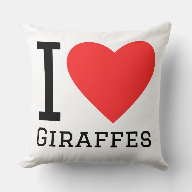 I love giraffes kussen (Voorkant)