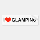 I Love Glamping Bumpersticker (Voorkant)
