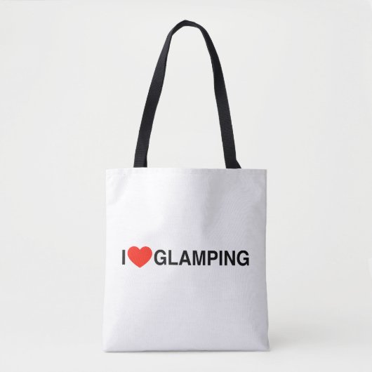 I Love Glamping - Fun Camper Caravan Tote Bag (Voorkant)