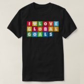 I Love Global Goals for Sustainable Development UN T-shirt (Design voorkant)