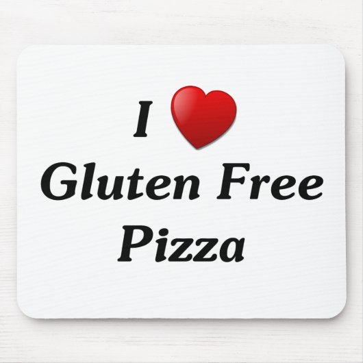 I Love Gluten Free Pizza Muismat (Voorkant)