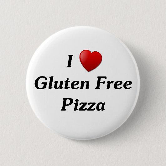 I Love Gluten Free Pizza Ronde Button 5,7 Cm (Voorkant)