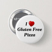 I Love Gluten Free Pizza Ronde Button 5,7 Cm (Voorkant /achterkant)