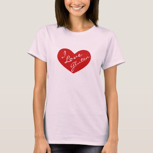 I Love Gluten T-shirt (Voorkant)