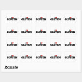 I Love Gluten Vierkante Sticker (Vel)