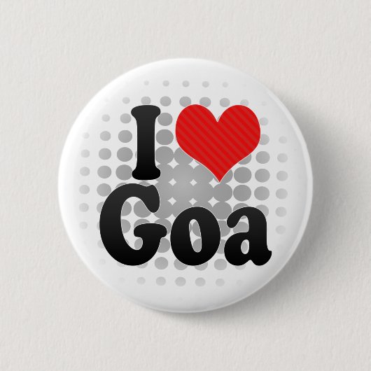 I Love Goa Ronde Button 5,7 Cm (Voorkant)
