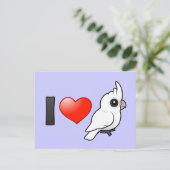 I Love Goffin's Cockatoos Briefkaart (Staand voorkant)