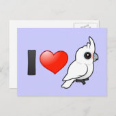 I Love Goffin's Cockatoos Briefkaart (Voorkant / Achterkant)