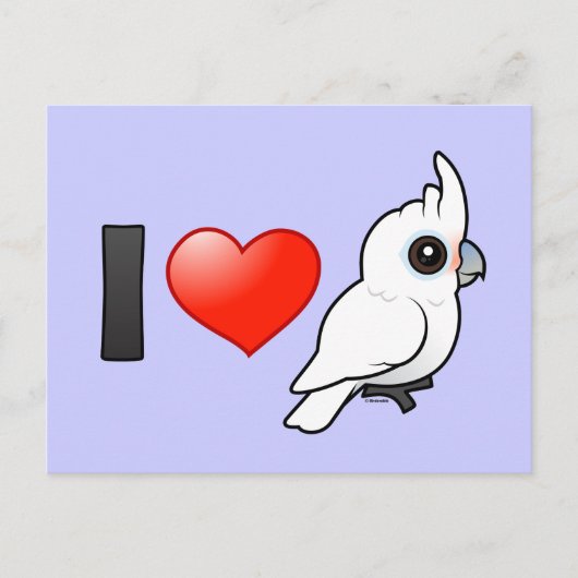 I Love Goffin's Cockatoos Briefkaart (Voorkant)