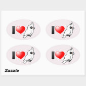 I Love Goffin's Cockatoos Ovale Sticker (Vel)