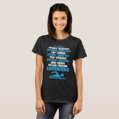 I Love Goggle Wearing Stroke Counting Swimming T-shirt (Voorkant volledig)
