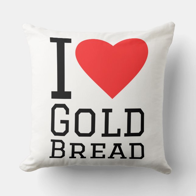 I love gold bread kussen (Voorkant)