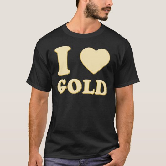 I LOVE GOLD T-SHIRT (Voorkant)