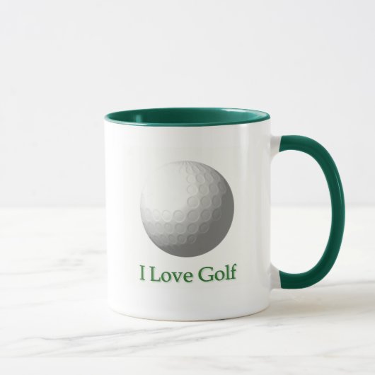 I Love Golf Design Coffee Cup Mok (Rechts)