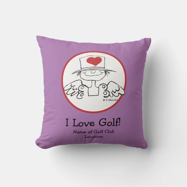 "I Love Golf" Hart Fairy Sierkussen (Voorkant)