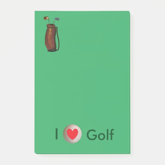 "I Love Golf" Post-it® notes 4 x 6 (Voorkant)