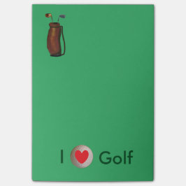"I Love Golf" Post-it® notes 4 x 6