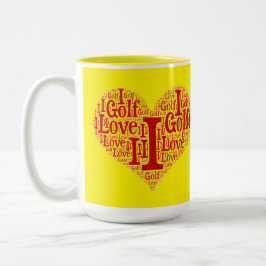 I Love Golf - Two-Tone Coffee Mok
