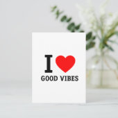 I Love Good Vibes Briefkaart (Staand voorkant)