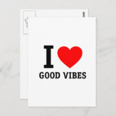 I Love Good Vibes Briefkaart (Voorkant / Achterkant)