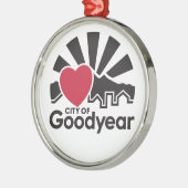 I Love Goodyear Glass and Metal Ornament (Links)