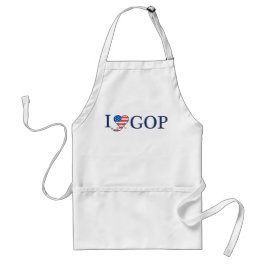 "I Love GOP" White BBQ Grilling Apron Standaard Schort