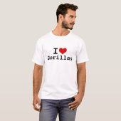 I Love Gorillas Mannen Basic T-Shirt (Voorkant volledig)