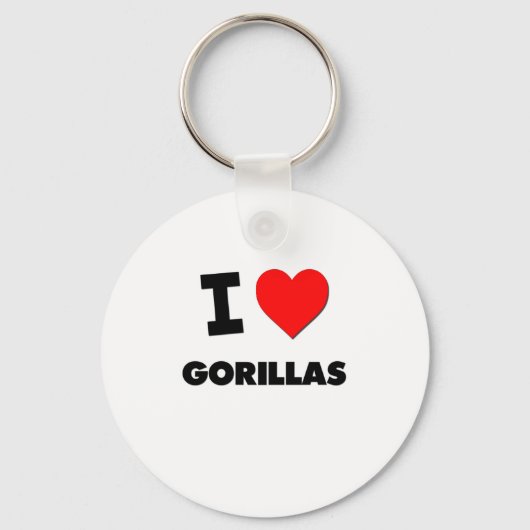 I Love Gorillas Sleutelhanger (Voorkant)