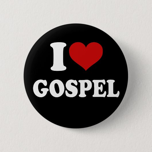 I Love Gospel Ronde Button 5,7 Cm (Voorkant)