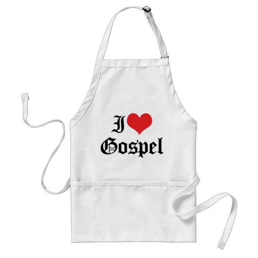 I Love Gospel Standaard Schort (Voorkant)