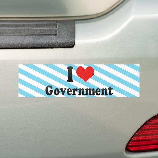 I Love Government Bumpersticker (Op auto)