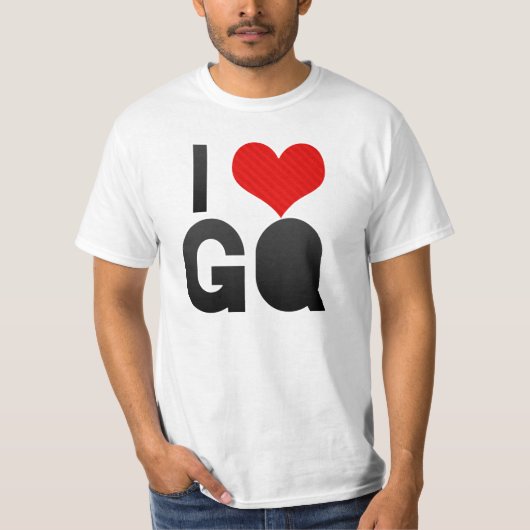 I Love GQ T-shirt (Voorkant)
