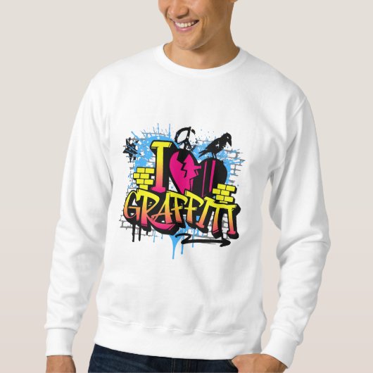"I Love Graffiti - Urban Street Art T-shirt" Trui (Voorkant)