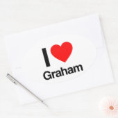 i love graham ovale sticker (Envelop)