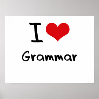 I Love Grammar Poster