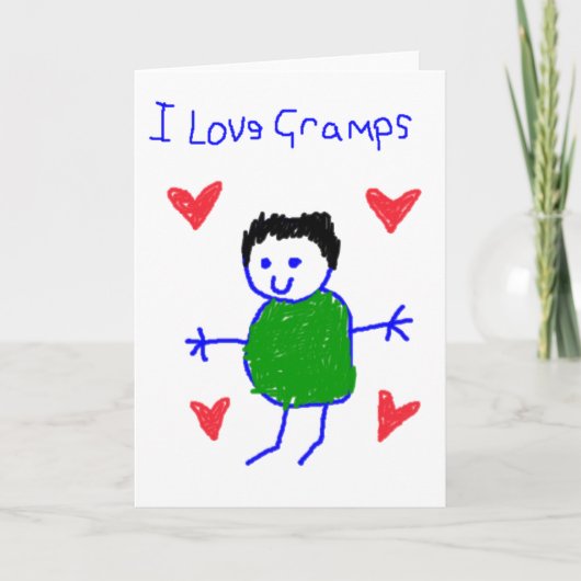 I Love Gramps Feestdagen Kaart (Voorkant)