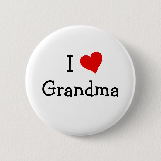 I Love Grandma Button (Voorkant)