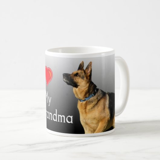 I Love Grandma German Shepherd Koffiemok (Voorkant rechts)
