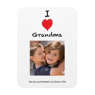 I Love Grandma Photo Magnet Keepomwille Magneet