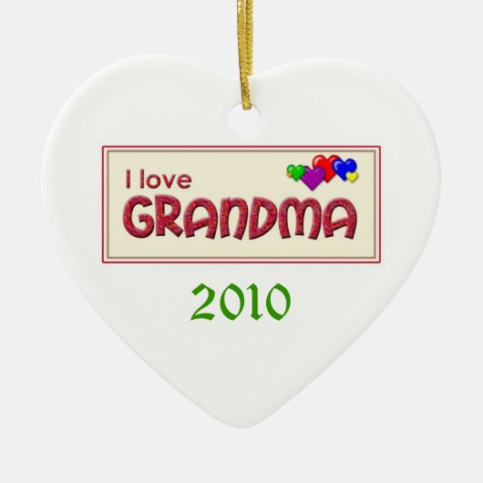 I Love Grandma Photo Ornament Sjabloon (Voorkant)