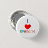 I Love Grandma Ronde Button 3,2 Cm (Voorkant /achterkant)