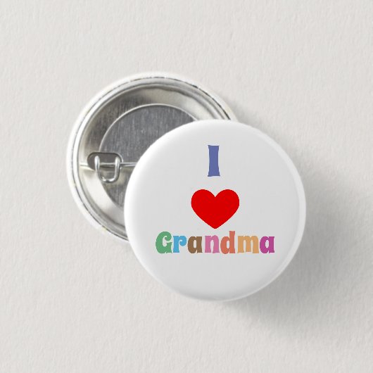 I Love Grandma Ronde Button 3,2 Cm (Voorkant /achterkant)