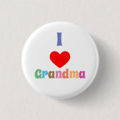 I Love Grandma Ronde Button 3,2 Cm (Voorkant)