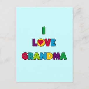 I Love Grandma T-shirts and Gifts Briefkaart