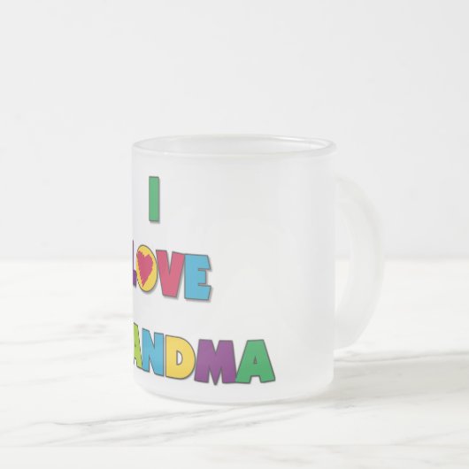 I Love Grandma T-shirts and Gifts Matglas Koffiemok (Voorkant rechts)