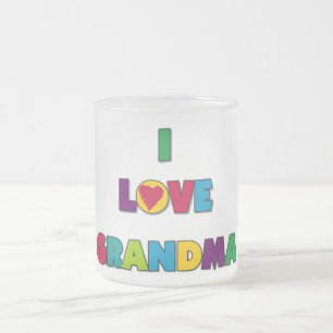 I Love Grandma T-shirts and Gifts Matglas Koffiemok