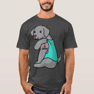 I Love Grandma Tattoo Weimaraner Grandmoeder Dog T-shirt
