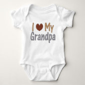 I Love GrandPa Baby Creeper Romper (Voorkant)
