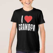 I Love GRANDPA Kinder T-Shirt – Cadeau voor Opa