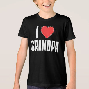 I Love GRANDPA Kinder T-Shirt – Cadeau voor Opa